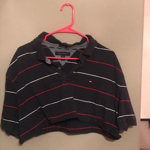 collared crop shirt